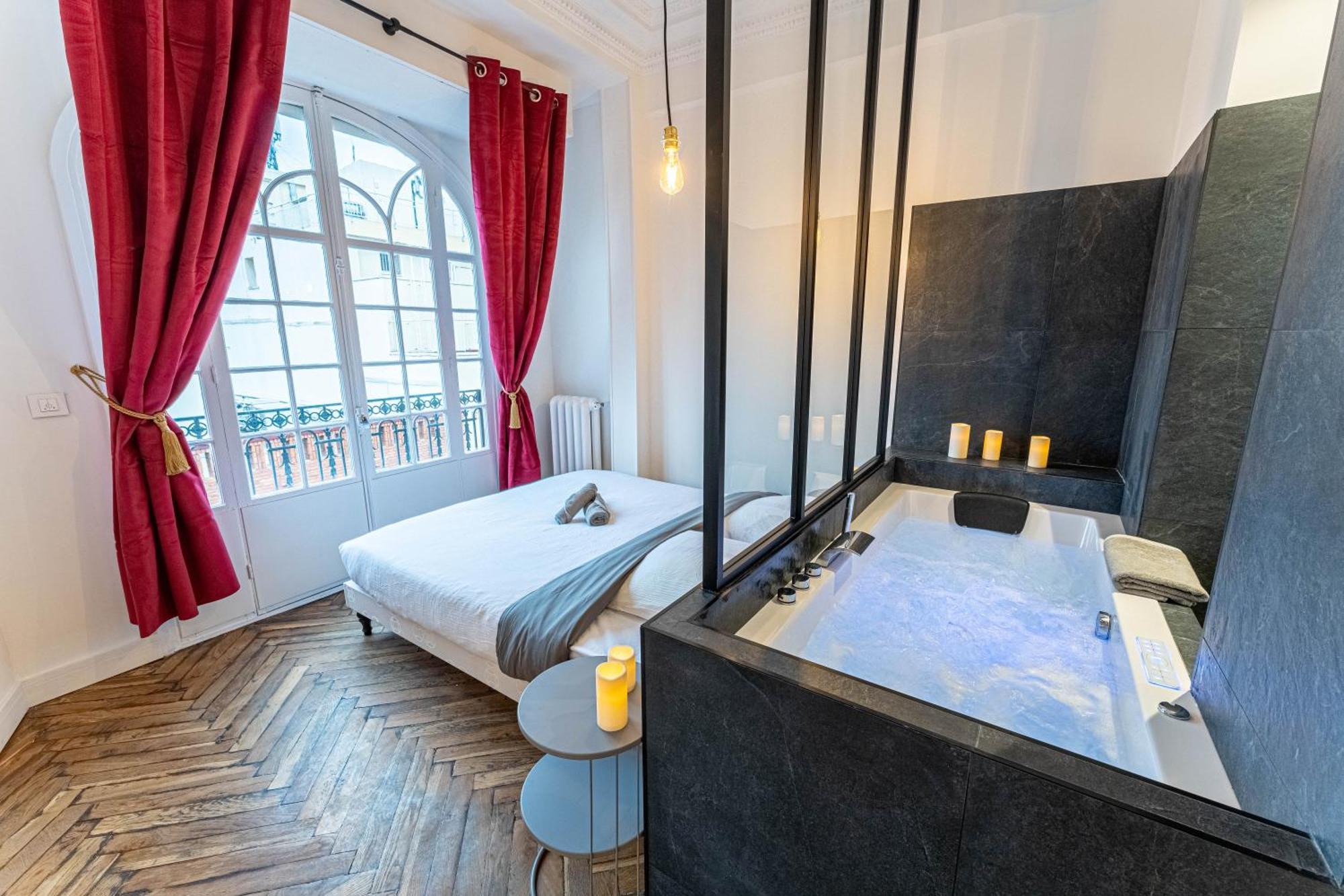 Jacuzzi-Nice Quartier Des Musiciens-Loft Luaran gambar